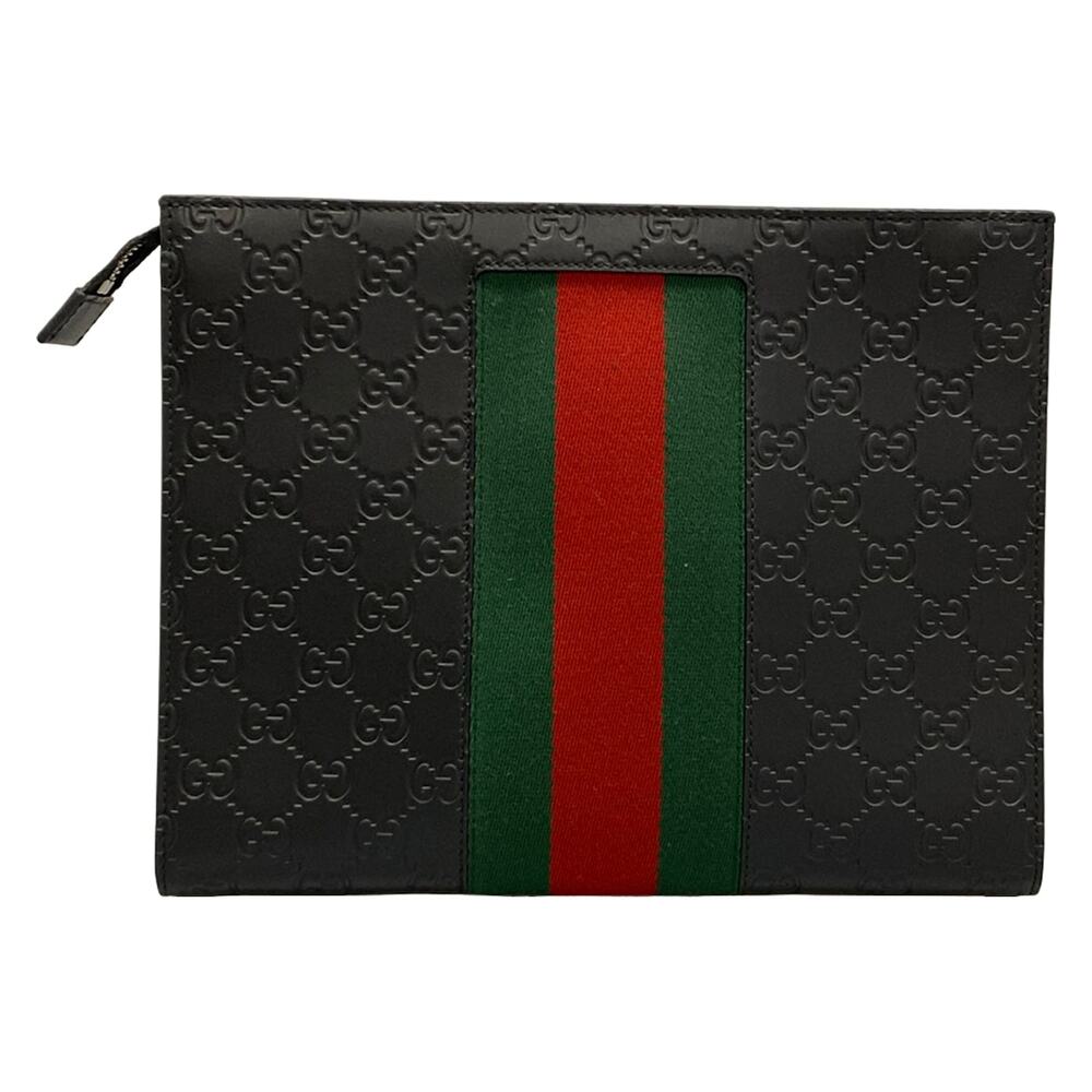 Gucci Shimaline/Sherry (Web) Clutch Bag 475316 - Picture 3 of 13